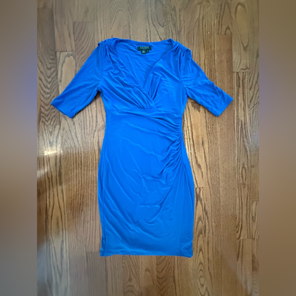 Lauren Blue V-Neck Dress